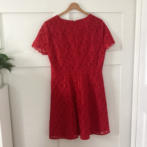 J. Crew red lace dress, size 10 - Picture 4 of 4